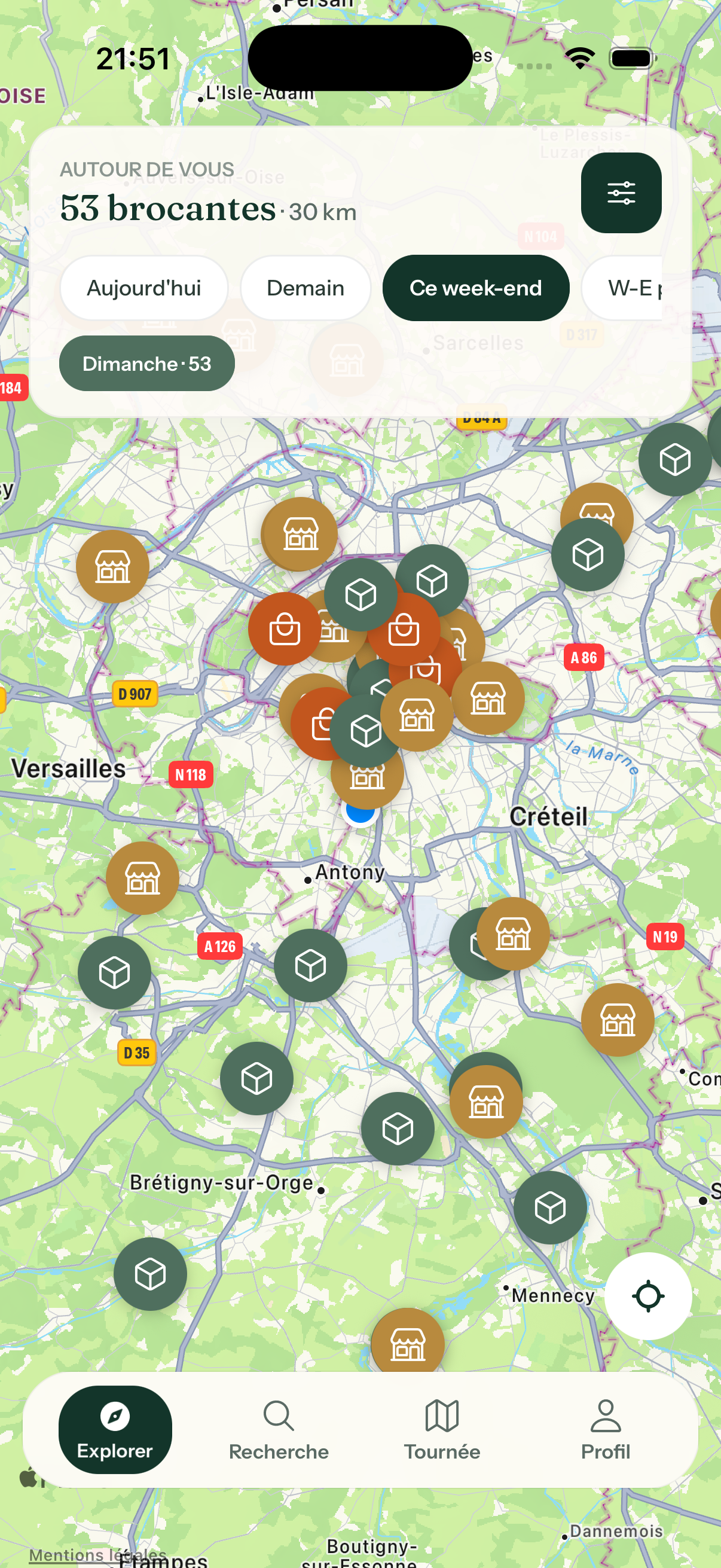 Carte interactive